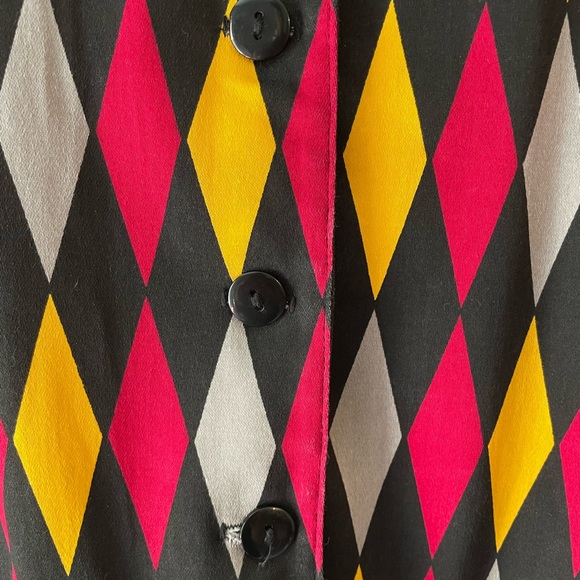 Pinup Girl Clothing Ridley Top Harlequin - Picture 2 of 5